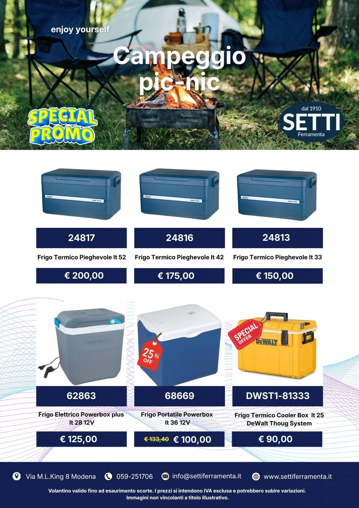 Campeggio e Pic-nic