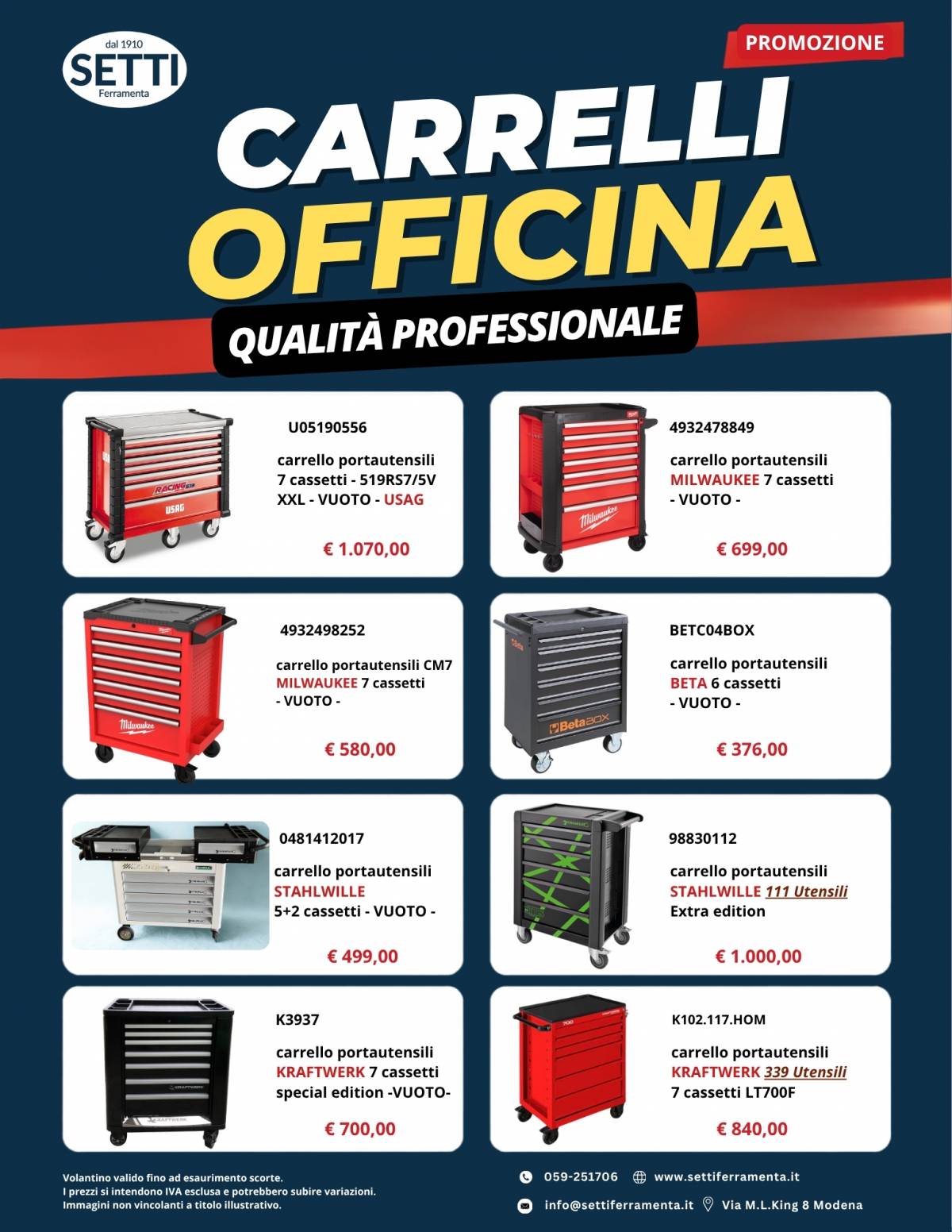 Speciale Carrelli da Officina