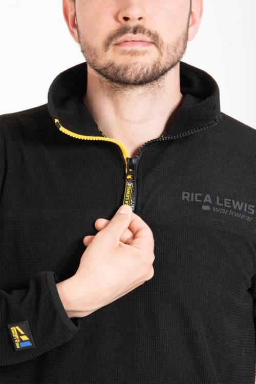 Felpa in Micropile Wisp Rica Lewis Half Zip colore Nero Taglia L