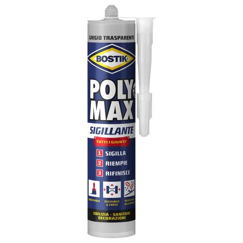 Bostik Poly Max Sigillante Grigio Trasparente Cartuccia da 280 ml