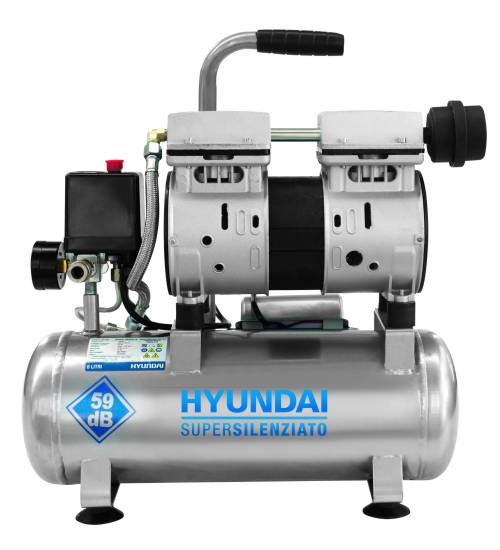 Compressore Oil Free Hyundai 8 L 0,75Hp