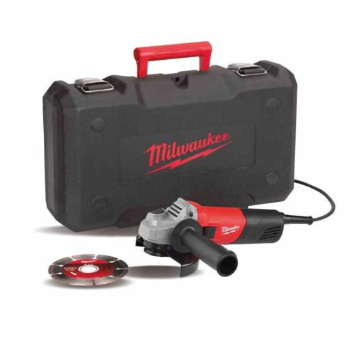Smerigliatrice angolare 800W 115mm con Valigia Milwaukee AG800-115 E D-SET con Disco Diamantato
