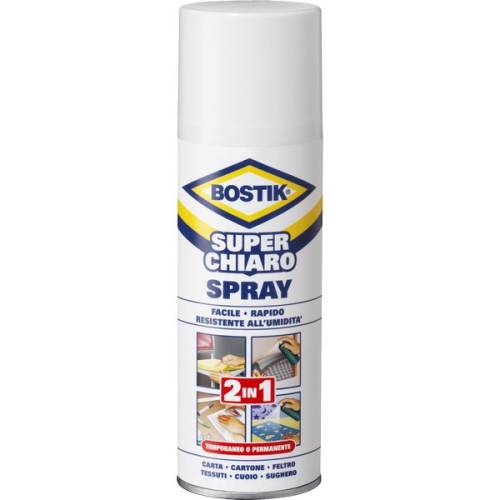 Colla Spray Bostik Superchiaro 2 in 1