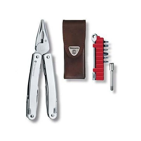 Swisstool Spirit Plus con Custodia Pelle Victorinox