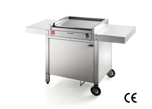 Barbecue Airone 60cm Piastra Liscia Carrello Chiuso