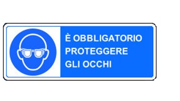 Cartello Obbligatorio Proteggere gli Occhi