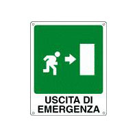 Cartello Uscita D'emergenza Freccia a Destra