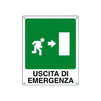 Cartello Uscita D'emergenza Freccia a Destra