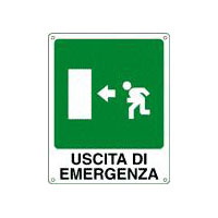 Cartello Uscita D'emergenza Freccia Sinistra