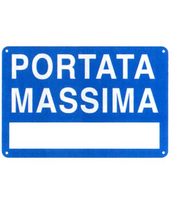 Cartello Portata Massima