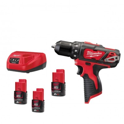 Trapano Avvitatore Milwaukee M12 12V 3 Batt.1.5Ah