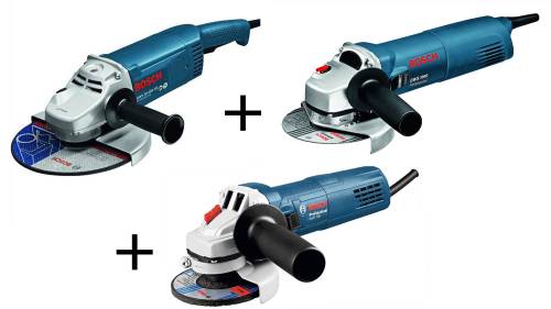 KITGWS20-230JH - Kit 3 Smerigliatrici Bosch GWS2-230 JH + GWS 1000 + GWS 750