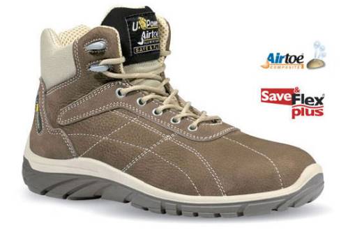 Scarpa Alta U-Power Puntale all. Traspirante Nabuk