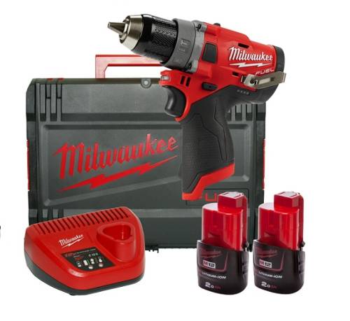 Trapano Avvitatore Milwaukee 12V Fuel 2Vel.2x2.0 AH