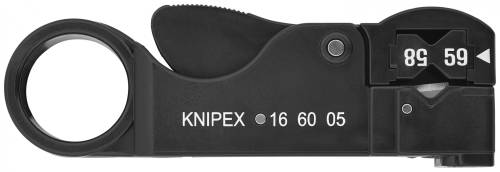 KNIPEX 16 60 05 SB Spelacavi per cavi coassiali 105 mm 