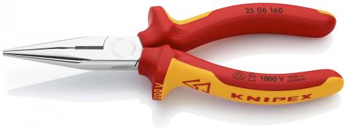 KNIPEX 25 06 160 Pinza per meccanica - con becchi mezzotondi con tronchese (pinz