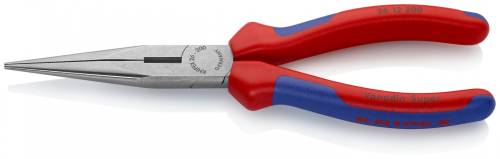 KNIPEX 26 12 200 Pinza per meccanica - con becchi mezzotondi con tronchese (pinz