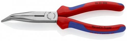 KNIPEX 26 22 200 Pinza per meccanica - con becchi mezzotondi con tronchese (pinz