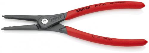 KNIPEX 49 11 A3 Pinza di precisione per anelli di sicurezza per anelli di sicure