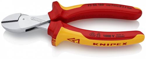 KNIPEX 73 06 160 X-Cut® Tronchese laterale compatto a grande forza di taglio 160