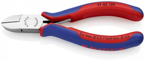 KNIPEX 77 02 130 Tronchese laterale per eletronica 130 mm rivestiti in materiale