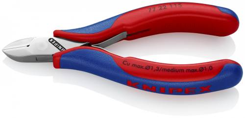 KNIPEX 77 22 115 Tronchese laterale per eletronica 115 mm rivestiti in materiale