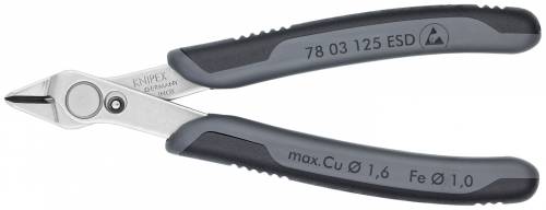 KNIPEX 78 03 125 ESD Electronic Super Knips® ESD 125 mm rivestiti in materiale b