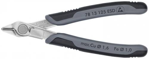 KNIPEX 78 13 125 ESD Electronic Super Knips® ESD 125 mm rivestiti in materiale b
