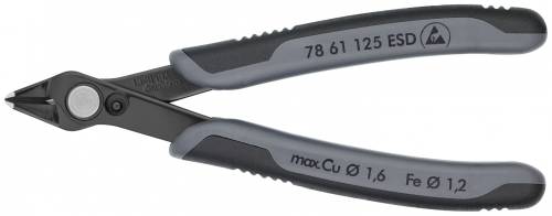 KNIPEX 78 61 125 ESD Electronic Super Knips® ESD 125 mm brunita rivestiti in mat