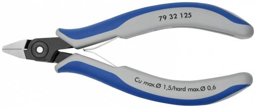 KNIPEX 79 32 125 Tronchese laterale di precisione per elettronica 125 mm brunita