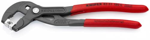 KNIPEX 85 51 180 C Pinza per fascette per fascette Click 180 mm bonderizzata gri