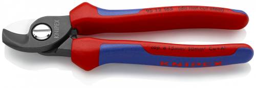 KNIPEX 95 12 165 Cesoia per cavi 165 mm brunita rivestiti in materiale bicompone