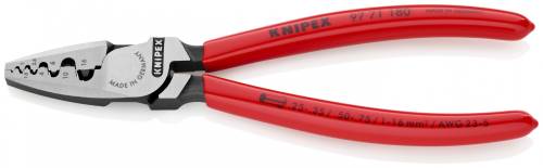 KNIPEX 97 71 180 Pinza per serrare terminali a bussola 180 mm rivestiti in resin