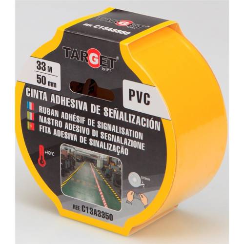 Nastro Adesivo Segnaletico Giallo 33 mt x 50 mm