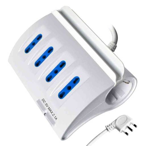 Multipresa da Tavolo 6 Prese e 2USB+Portacell.S